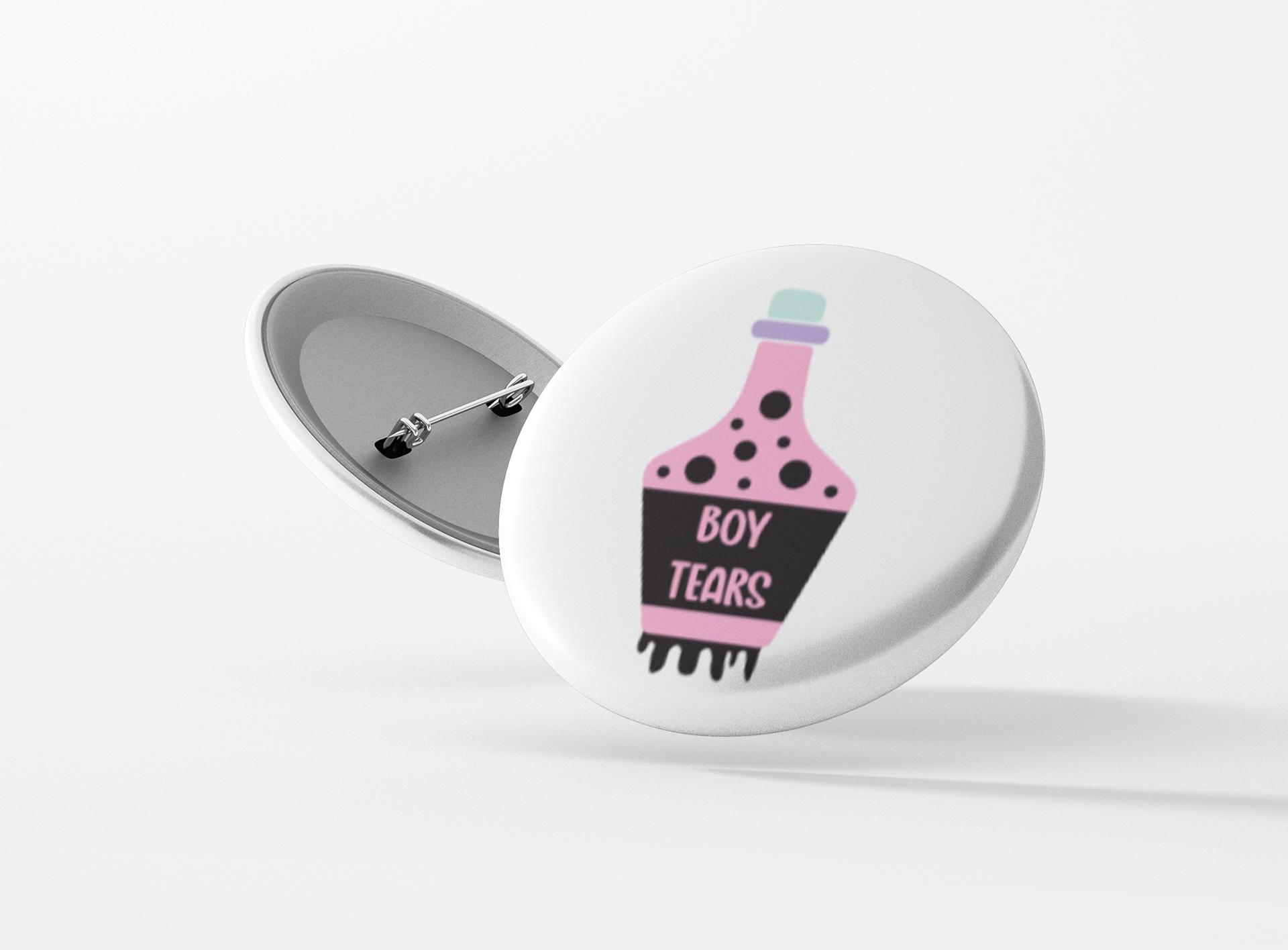 Botón de pinback de lágrimas de niño