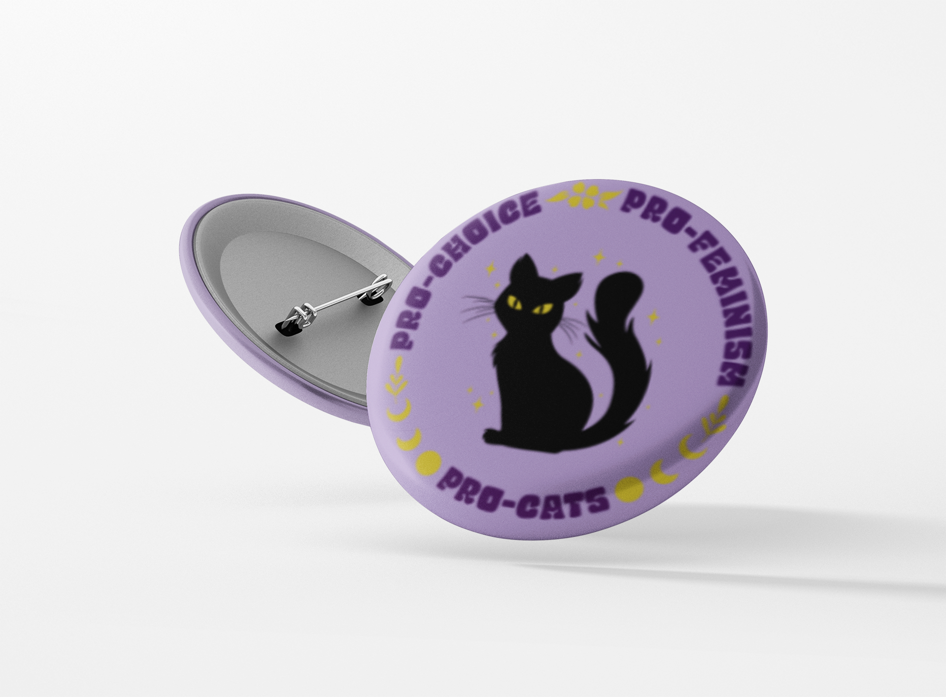 Botón Pinback Pro-Choice Pro-Feminismo Pro-Gatos